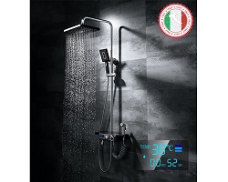 a3.Bộ Cây Siêu sen tắm Nhiệt độ kiêm xịt  - Có Nút chỉnh nhiệt và LED nhiệt độ - Siêu cấp ITALIA